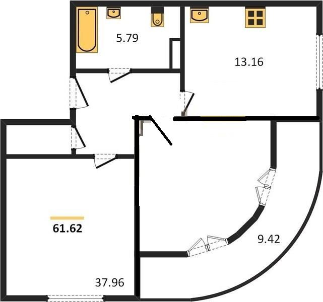 Продажа 2-комнатной новостройки, Владимир, Горького ул,  87