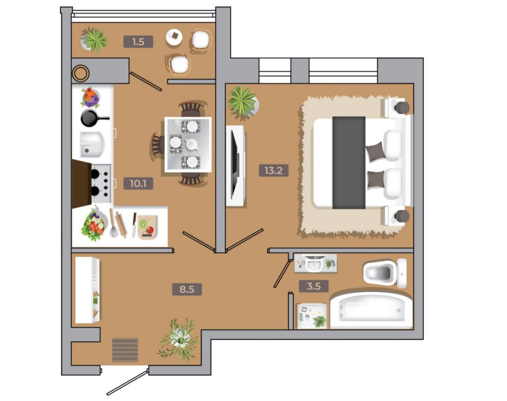 Продажа 1-комнатной квартиры, Пятигорск, Нежнова ул,  21