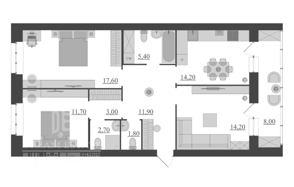 Продажа 3-комнатной квартиры, Красный Бор, Экогород Квартал