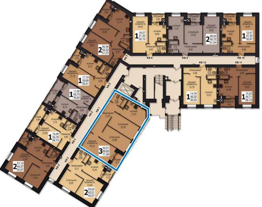 Продажа 2-комнатной новостройки, Иваново, Ломоносова ул,  10