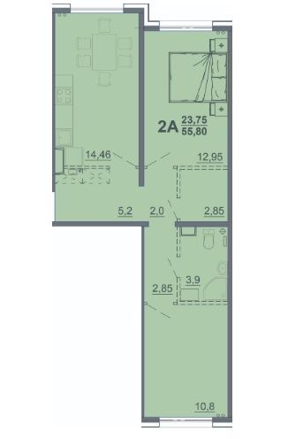 Продажа 2-комнатной квартиры, Тверь, Левитана ул,  93а