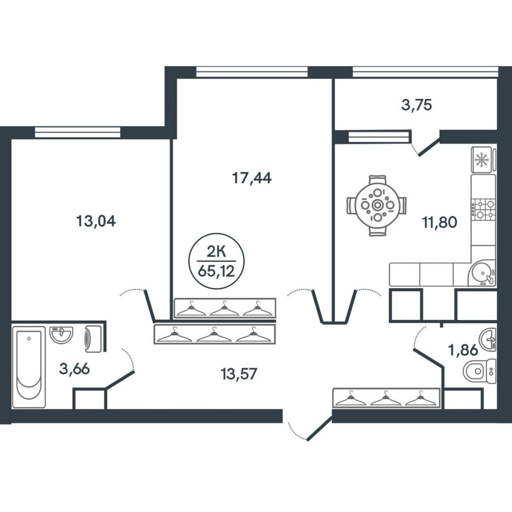 Продажа 2-комнатной квартиры, Тверь, Левитана ул,  74б