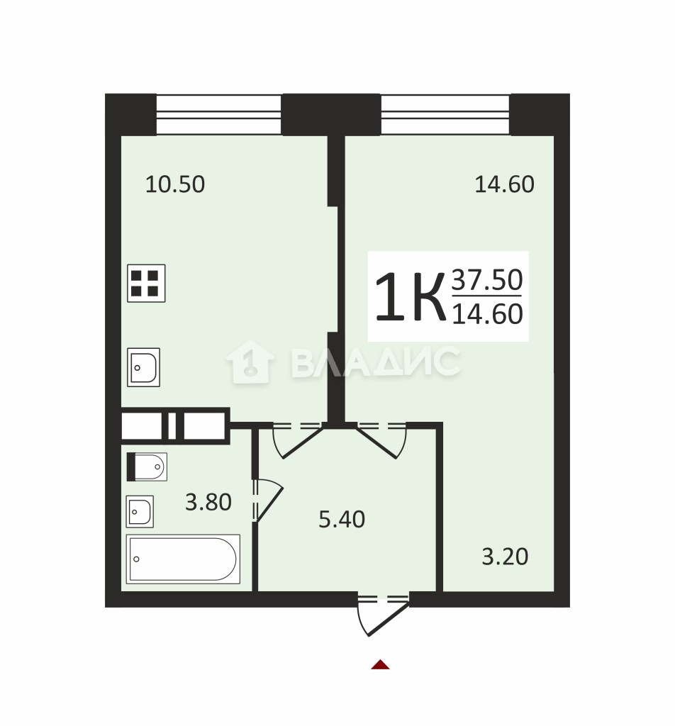 Продажа 1-комнатной квартиры, Сапроново, улица западный квартал,  6к1