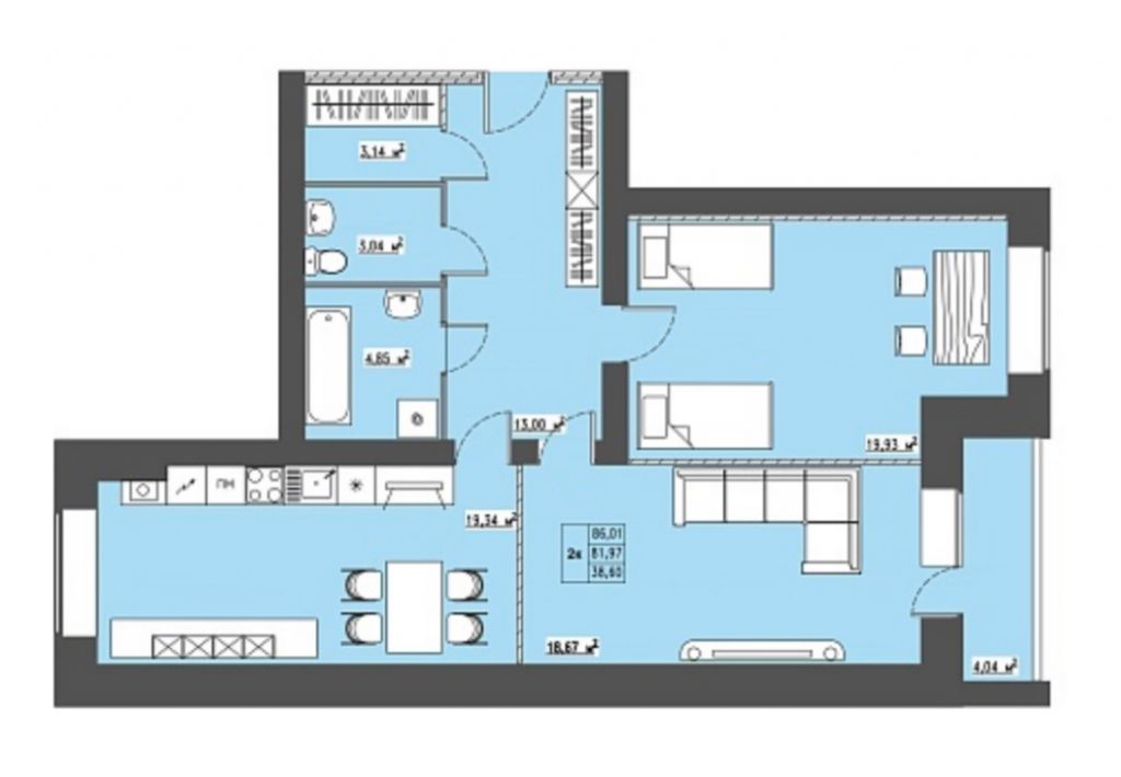 Продажа 2-комнатной новостройки, Кострома, Кинешемский 1-й проезд,  18