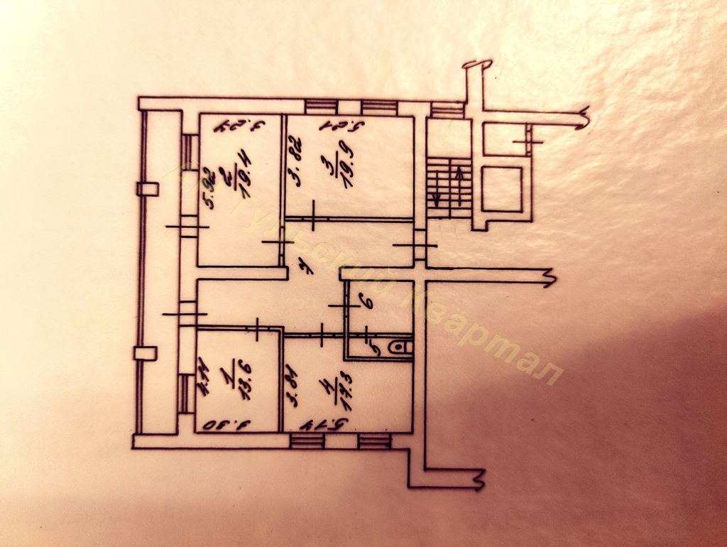 Продажа 3-комнатной квартиры, Калуга, Труда ул,  4К2 