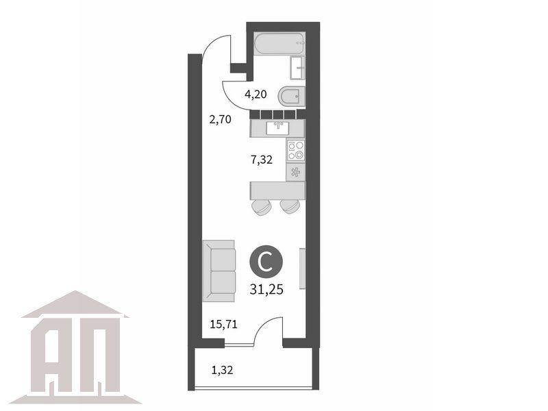 Продажа 1-комнатной новостройки, Тверь, Коминтерна ул,  91