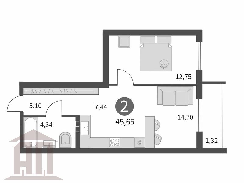 Продажа 1-комнатной новостройки, Тверь, Коминтерна ул,  91