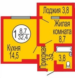 Продажа 2-комнатной новостройки, Оренбург, Уральская ул,  14