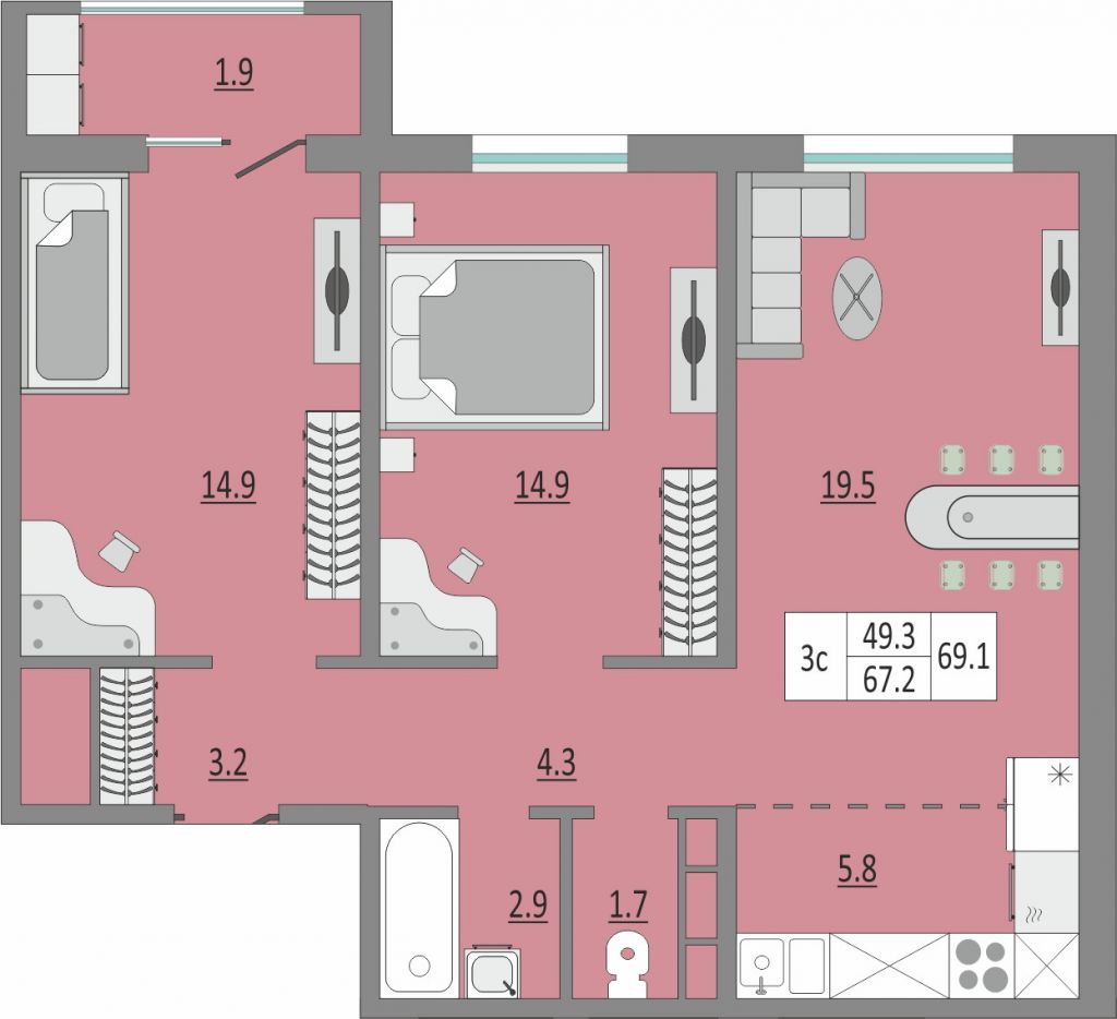 Продажа 3-комнатной новостройки, Оренбург, Автомобилистов ул,  15