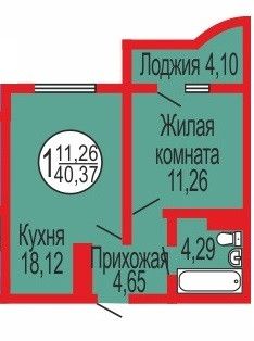 Продажа 1-комнатной новостройки, Оренбург, Уральская ул,  2/22