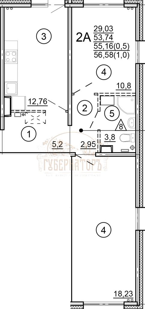 Продажа 2-комнатной новостройки, Тверь, Новочеркасская ул,  48