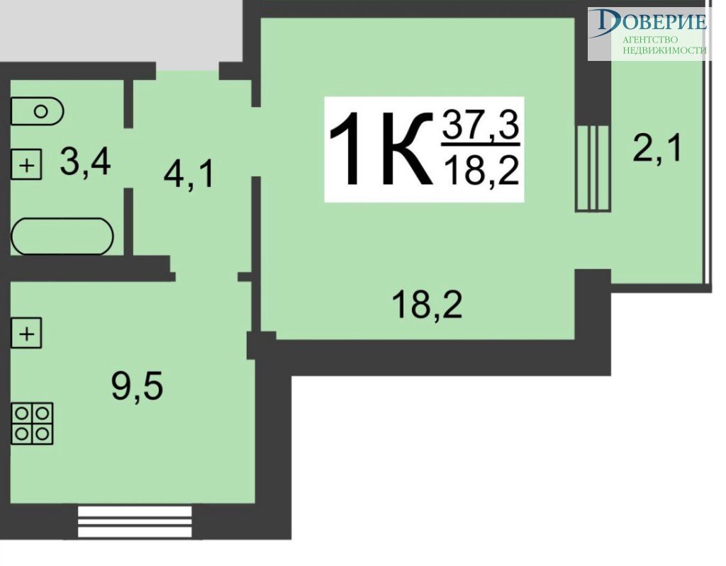 Продажа 1-комнатной квартиры, Нижний Новгород, Коломенская ул,  8 корп. 3