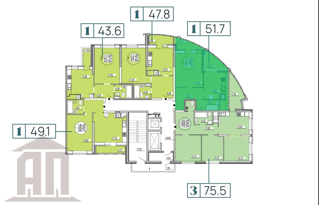 Продажа 1-комнатной новостройки, Тверь, Спартака ул,  2