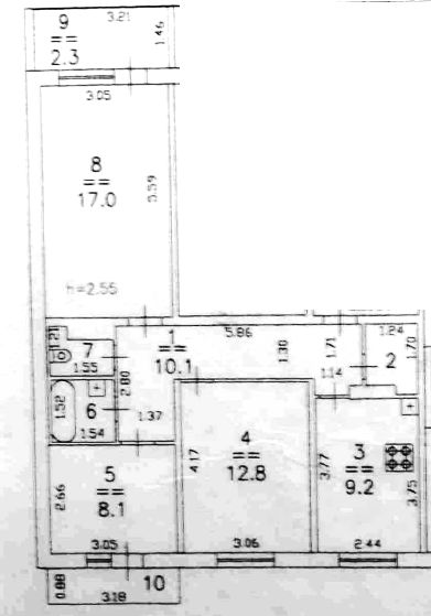 Продажа 3-комнатной квартиры, Нижний Новгород, Агрономическая ул,  138