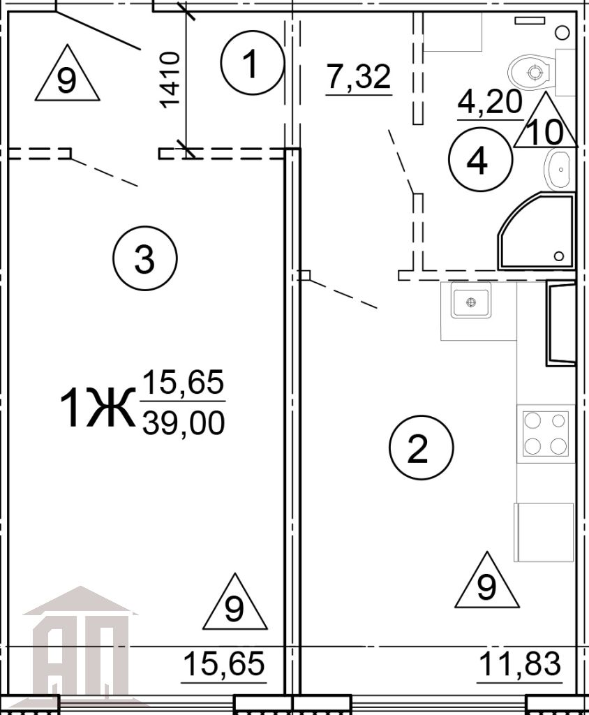 Продажа 1-комнатной квартиры, Тверь, Медовая ул,  9