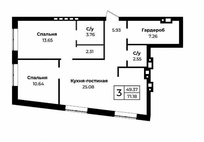 Продажа 3-комнатной новостройки, Оренбург, Селивановский пер,  24/46