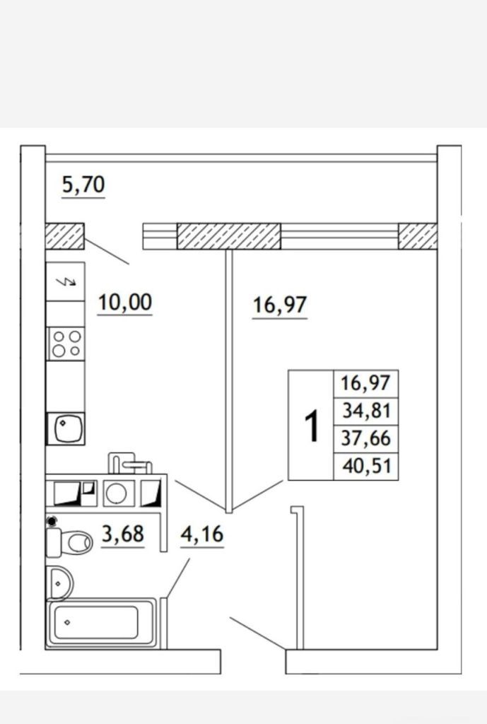 Продажа 1-комнатной квартиры, Алтуховка, Олимпийская,  4