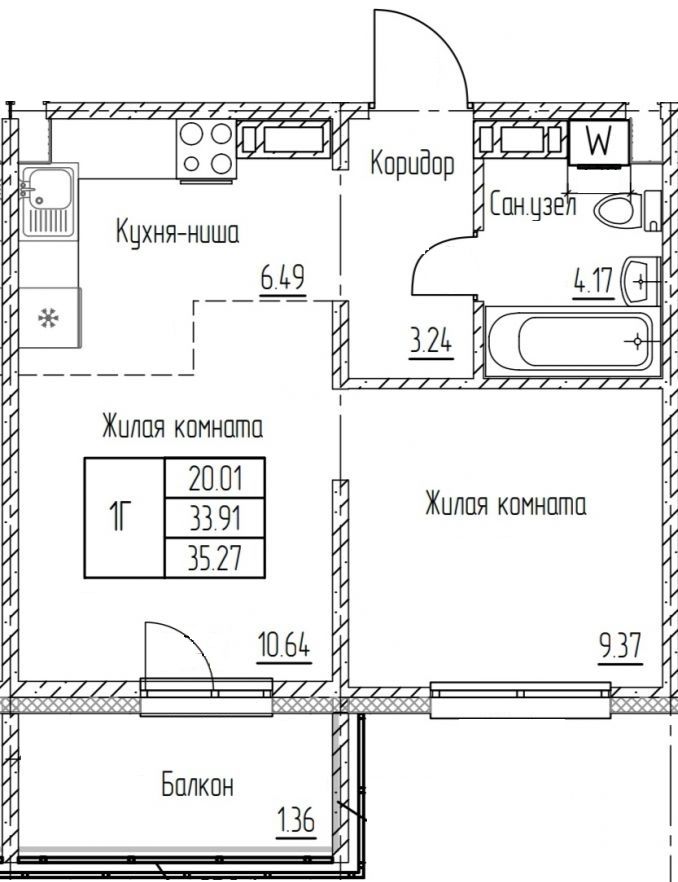 Продажа 1-комнатной квартиры, Казань, Генерала Махмута Гареева ул,  5Б