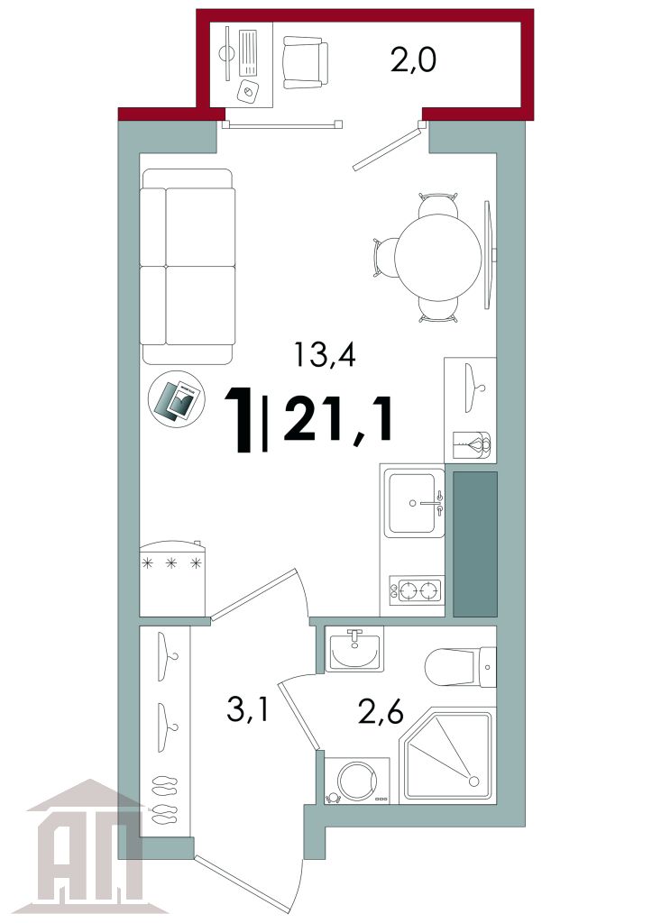 Продажа 1-комнатной новостройки, Тверь, Лемешева ул,  6