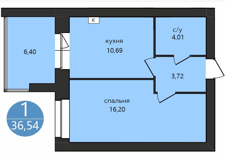 Продажа 1-комнатной новостройки, Ярославль, Клубная ул,  1