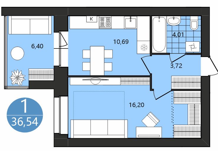 Продажа 1-комнатной новостройки, Ярославль, Клубная ул,  1