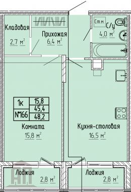 Продажа 1-комнатной новостройки, Тверь, 15 лет Октября ул,  52к1