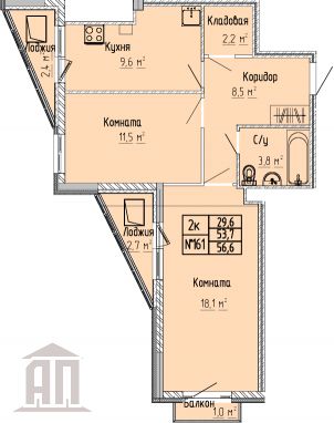 Продажа 2-комнатной новостройки, Тверь, 15 лет Октября ул,  52к1