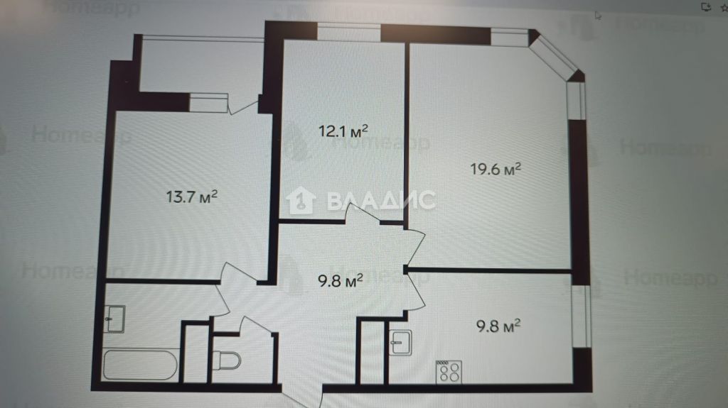 Продажа 3-комнатной квартиры, Москва, Архитектора Власова ул,  10