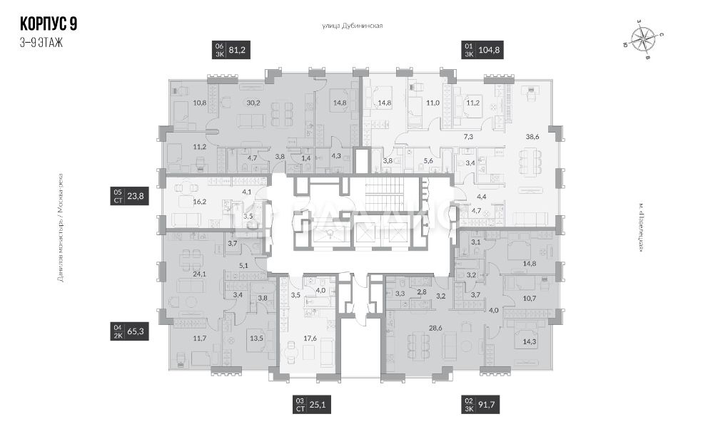 Продажа 1-комнатной квартиры, Москва, Дубининская ул,  59к9