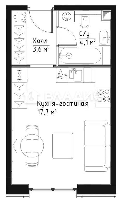 Продажа 1-комнатной квартиры, Москва, Дубининская ул,  59к9