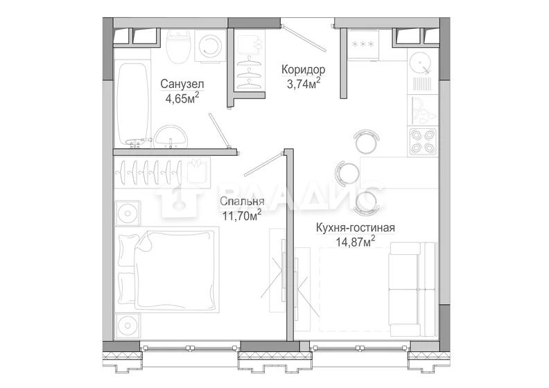 Продажа 1-комнатной квартиры, Москва, Ильменский проезд,  14к1