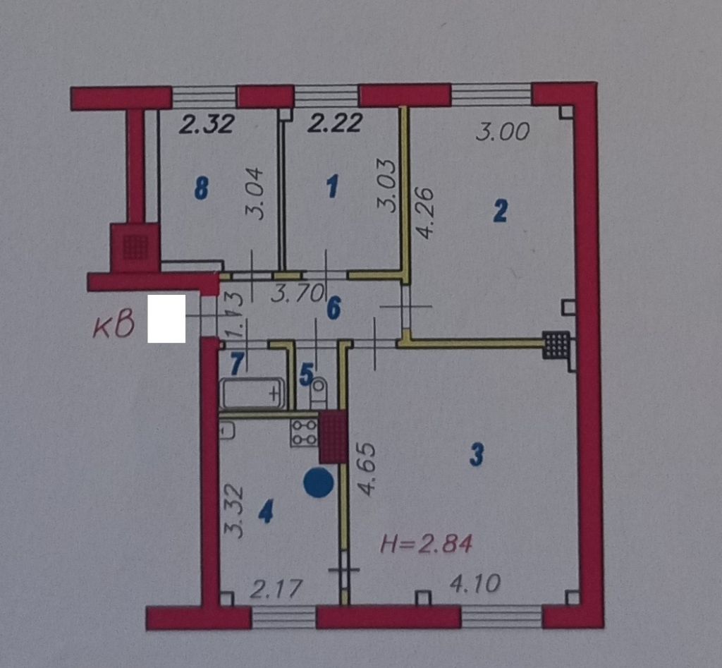 Продажа 4-комнатной квартиры, Иваново, Шевченко ул,  3