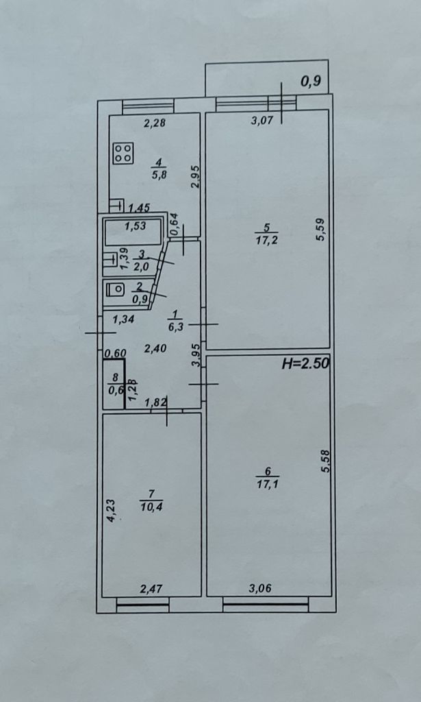 Продажа 3-комнатной квартиры, Тверь, Химинститута п,  16