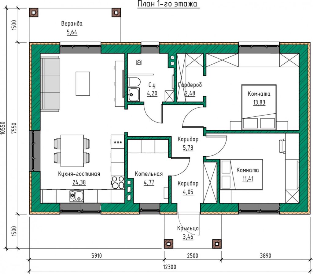 Продажа дома, 80м <sup>2</sup>, 8 сот., Иванцево