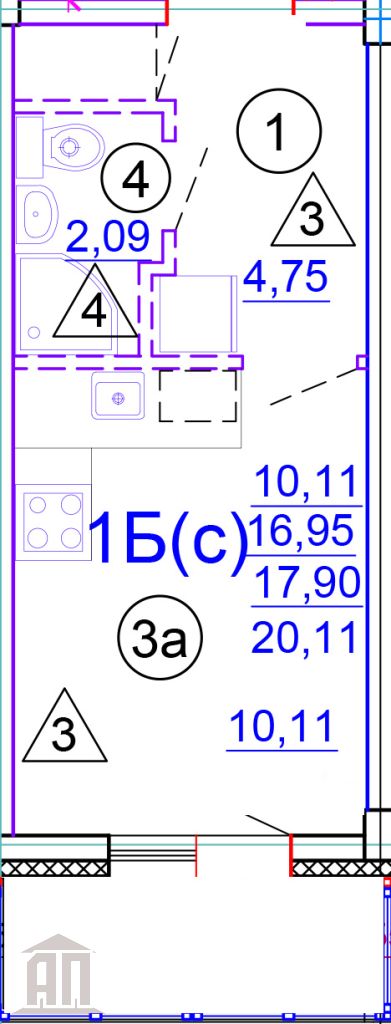 Продажа 1-комнатной квартиры, Тверь, Медовая ул,  9к6