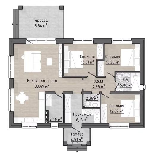 Продажа дома, 120м <sup>2</sup>, 7 сот., Дерябиха