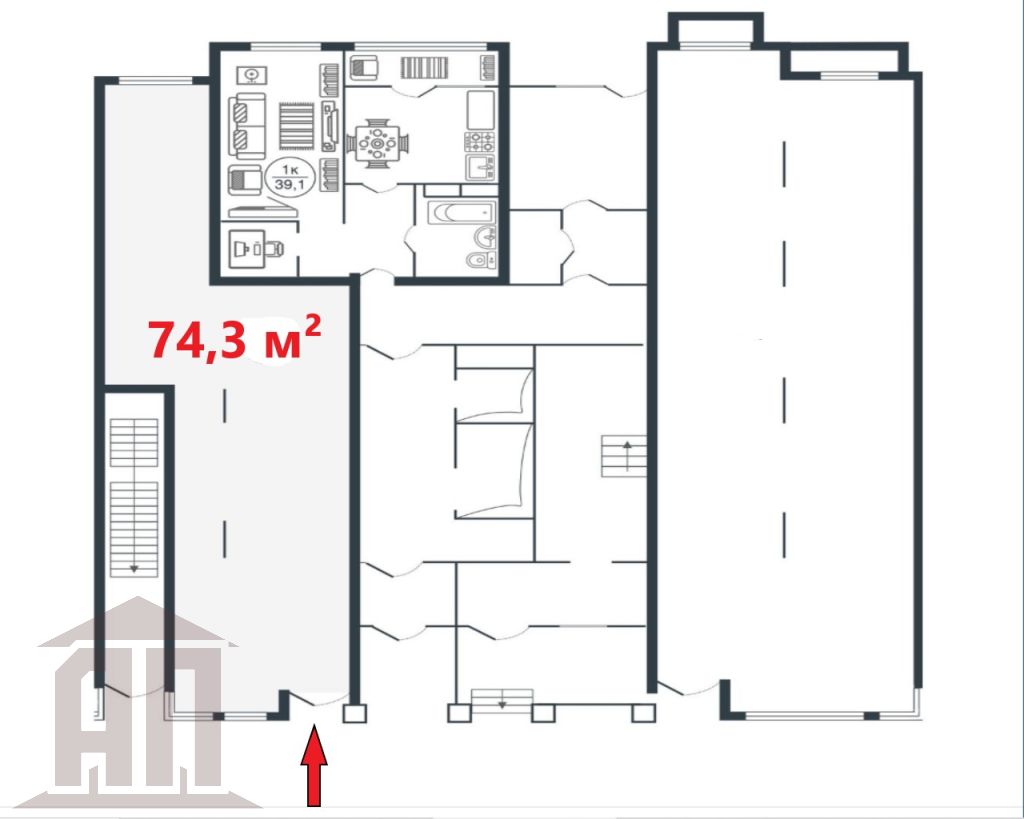 Аренда коммерческой недвижимости, 74м <sup>2</sup>, Тверь, Левитана ул,  58к4