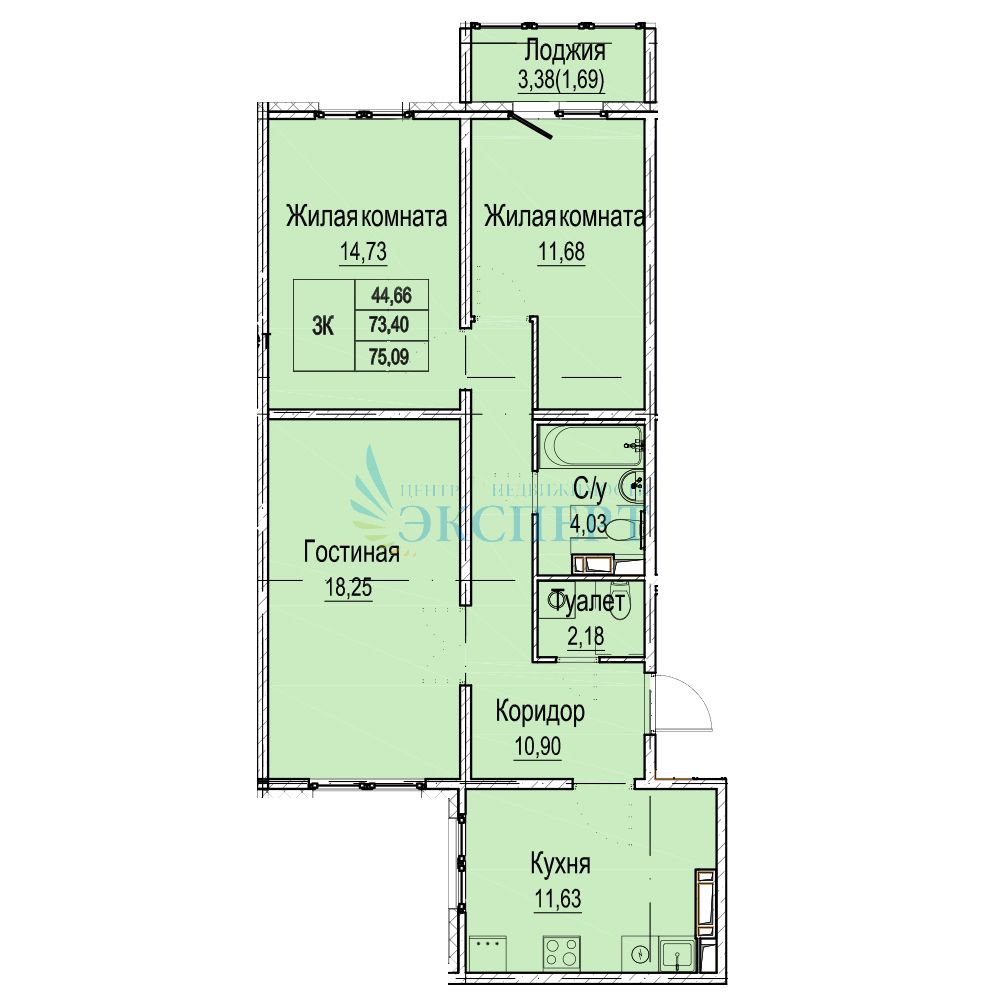 Продажа 3-комнатной новостройки, Нижний Новгород, Лесной городок ул