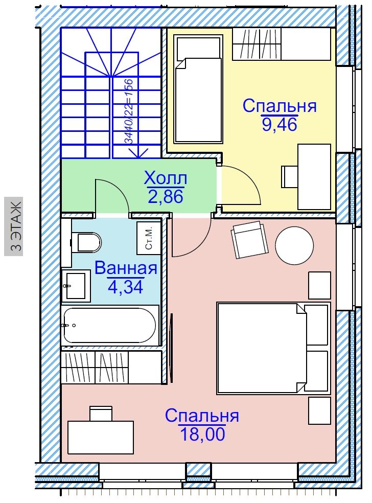 Продажа 3-комнатной новостройки, Афонино, Европейская ул,  20