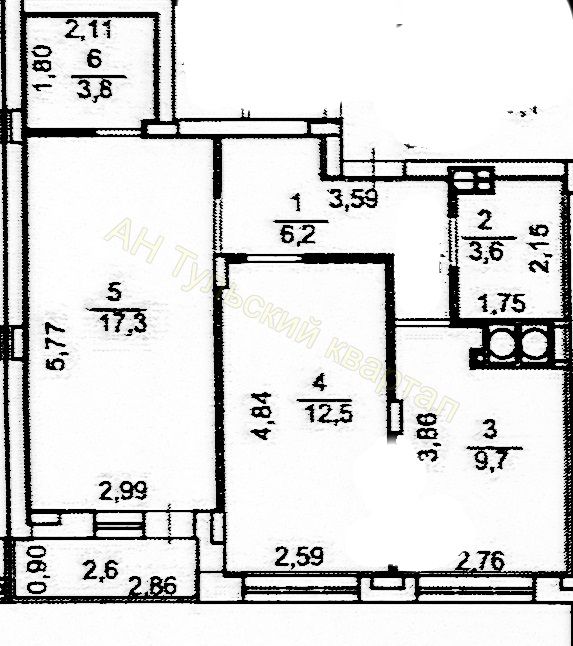 Аренда 2-комнатной квартиры, Тула, Летчика Пирожкова ул,  5