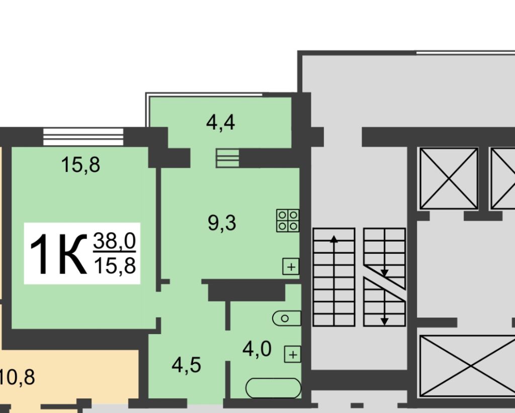 Продажа 1-комнатной квартиры, Нижний Новгород, Окская ул,  2