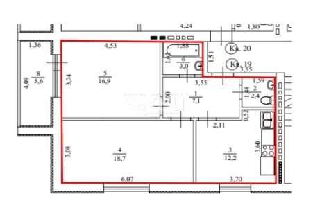 Mieszkanie 59 m² Gorodets, Rosja