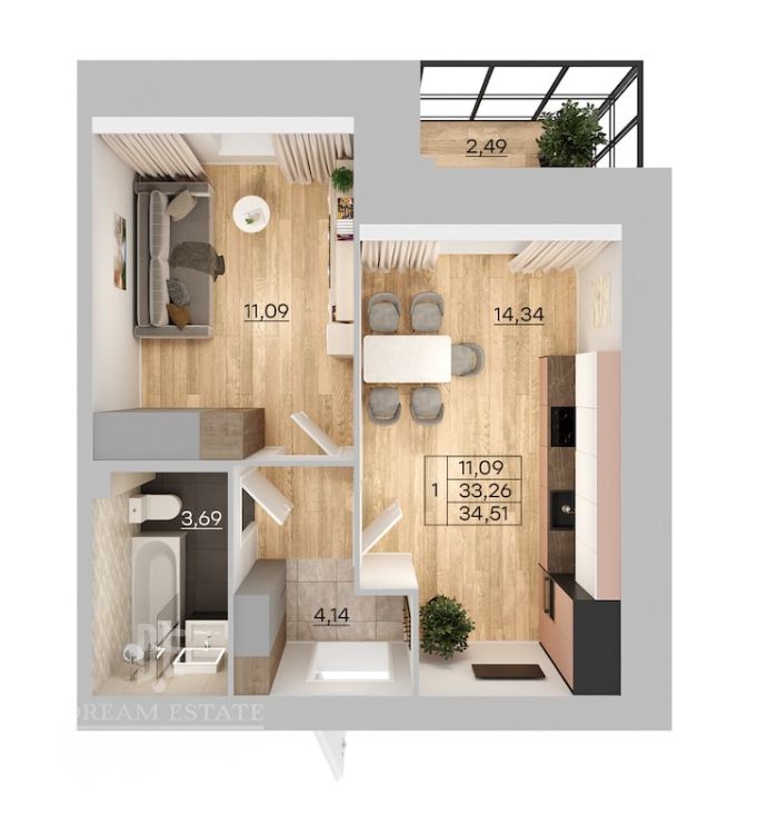 Продажа 1-комнатной квартиры, Ярославль, Минина пер,  8