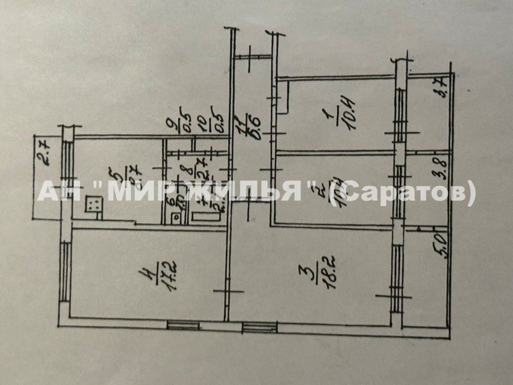 Продажа 4-комнатной квартиры, Саратов, Рахова ул,  10/16