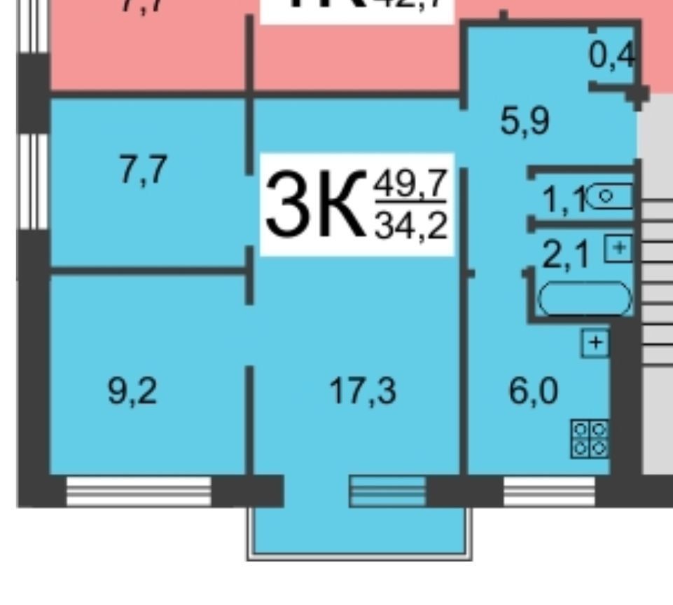 Продажа 3-комнатной квартиры, Павлово, Гастелло ул,  5А