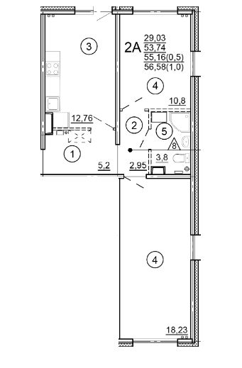 Продажа 2-комнатной квартиры, Тверь, Новочеркасская ул,  49