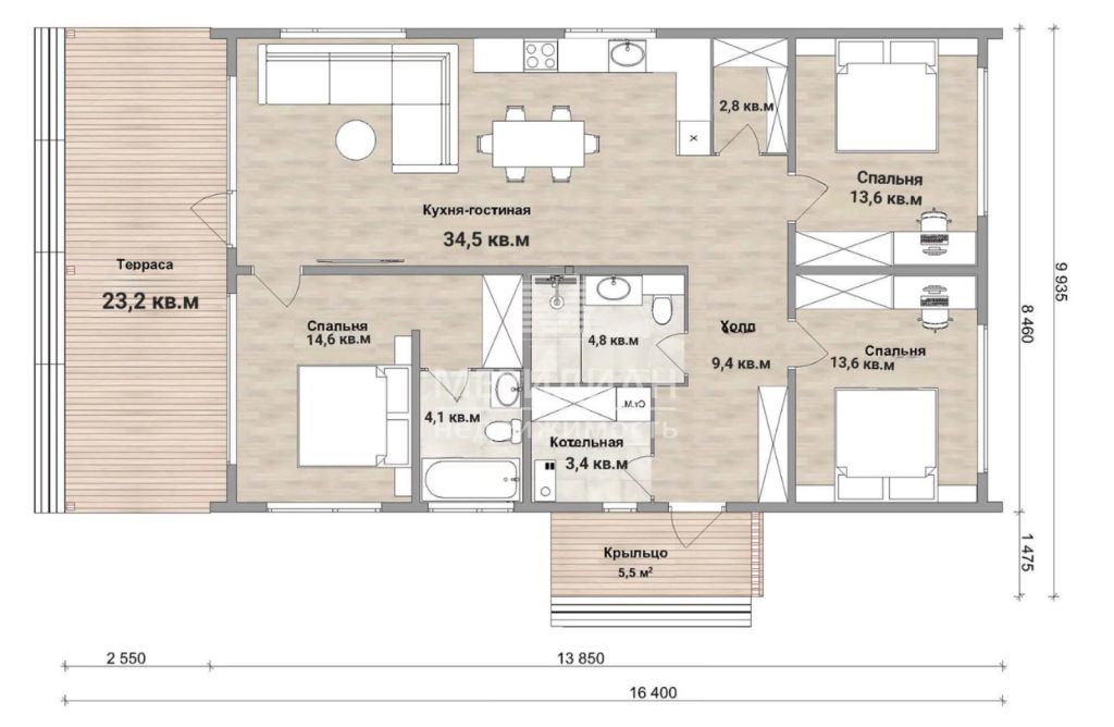 Продажа дома, 124м <sup>2</sup>, 10 сот., Нижегородская
