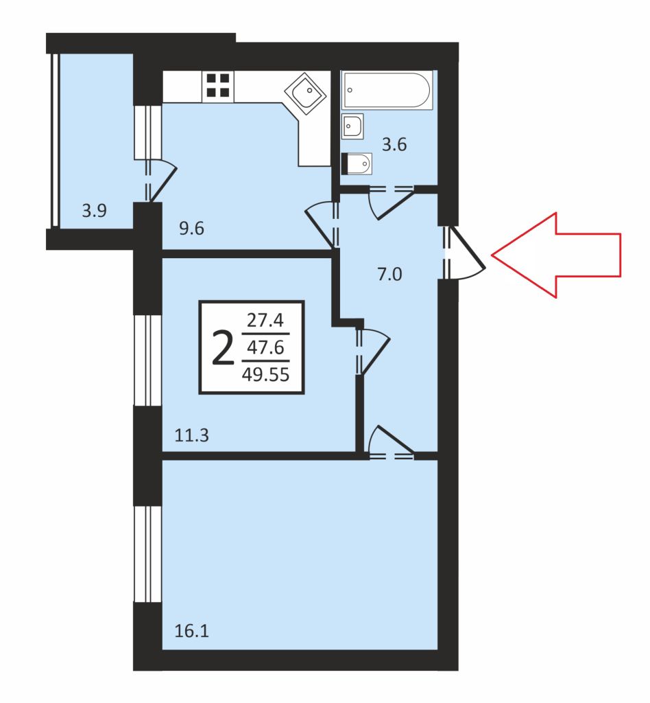 Продажа 2-комнатной квартиры, Владимир, Новгородская ул,  35 корп 2