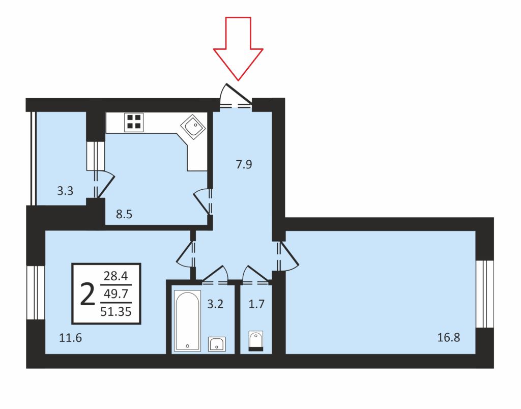 Продажа 2-комнатной квартиры, Владимир, Новгородская ул,  35 корп 2