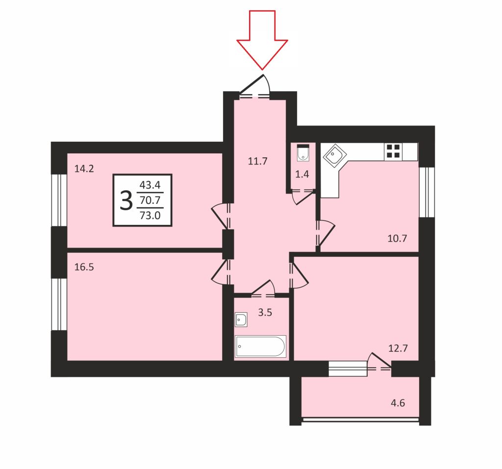 Продажа 3-комнатной квартиры, Владимир, Новгородская ул,  35 корп. 2